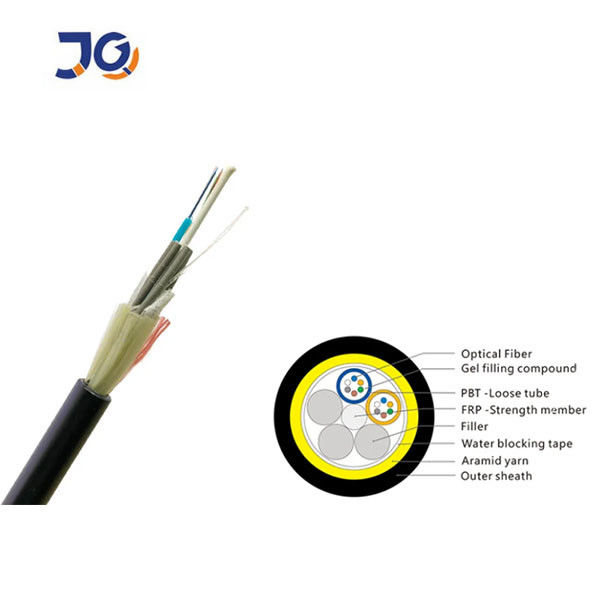 12 Cores 100m Span ADSS Fiber Optic Cable Non Metal Self Supporting