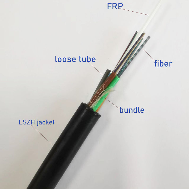 FRP Strength Member LSZH Sheath Fiber Optic Cable GYFTZY stranded loose tube outdoor fiber optic cable