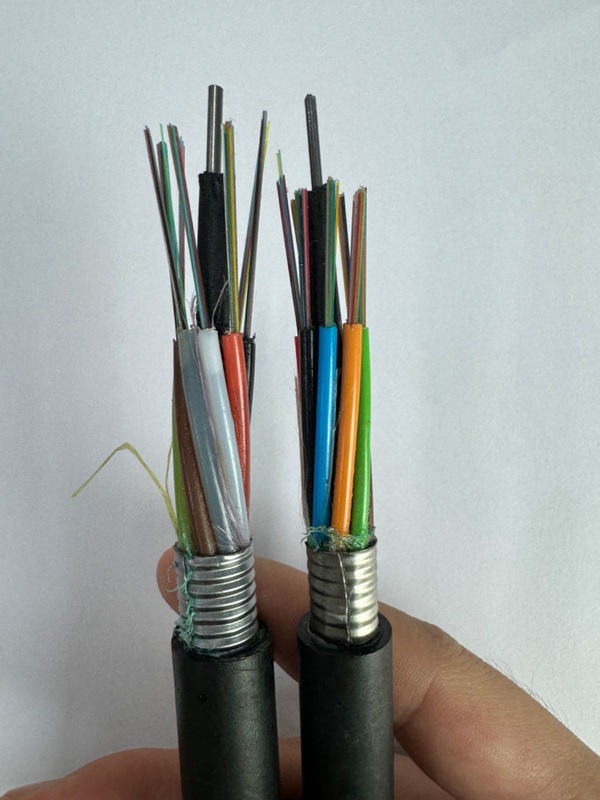 Outdoor armoured 24 cores single mode fiber optic cable GYTA GYTA