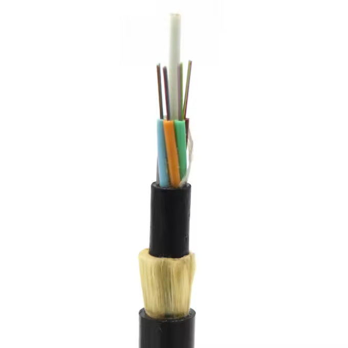 Double PE jacket with long span and long life self-supporting aerial ADSS fiber optic cable