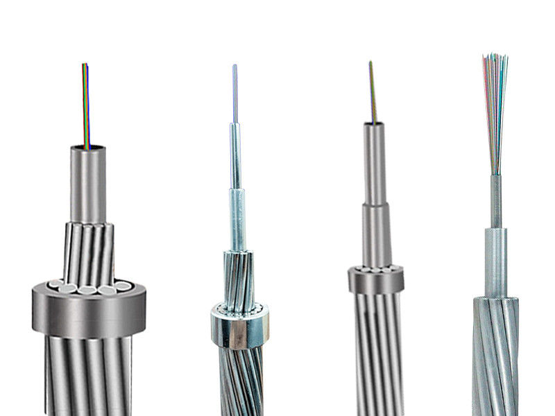 OPGW Fiber Optic Cable Ground Wires Power 4 48 Core Single Mode Aerial Overhead