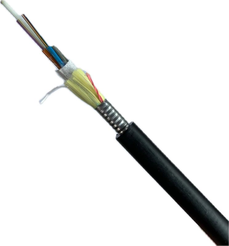 12/24/36/48 /96 Cores Singlemode ADSS ARSS Fiber Optic Cable With Steel Tape Armor
