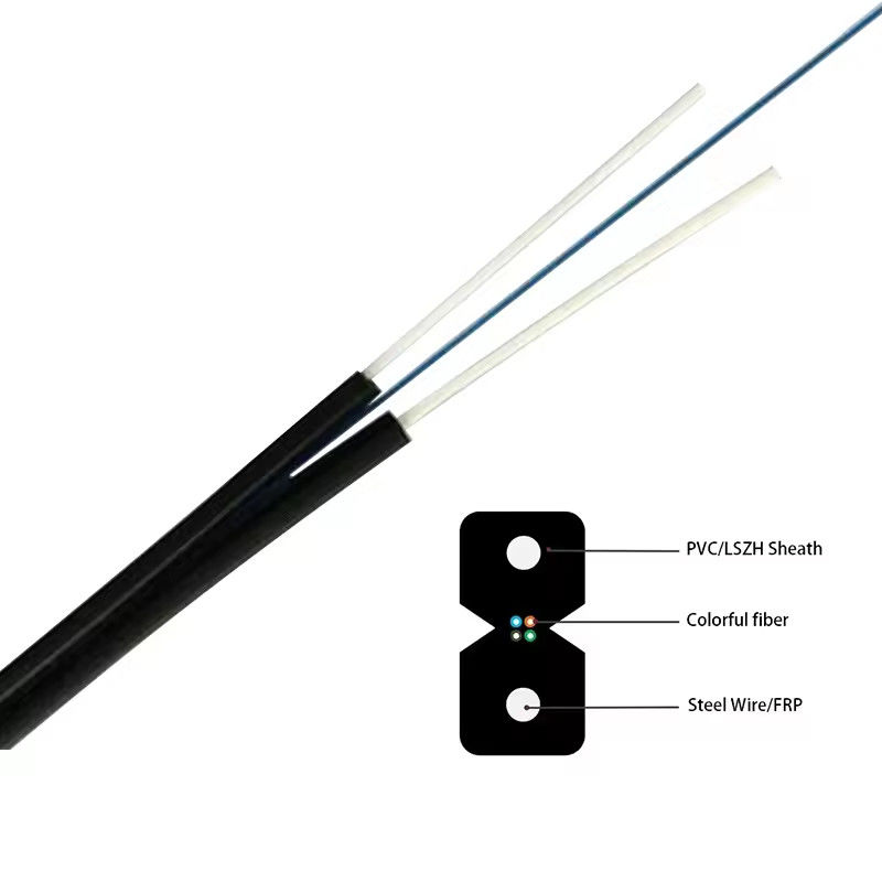 Factory Price Indoor FTTH Fiber Optic Drop Cable Fiber To The Home Drop Cable