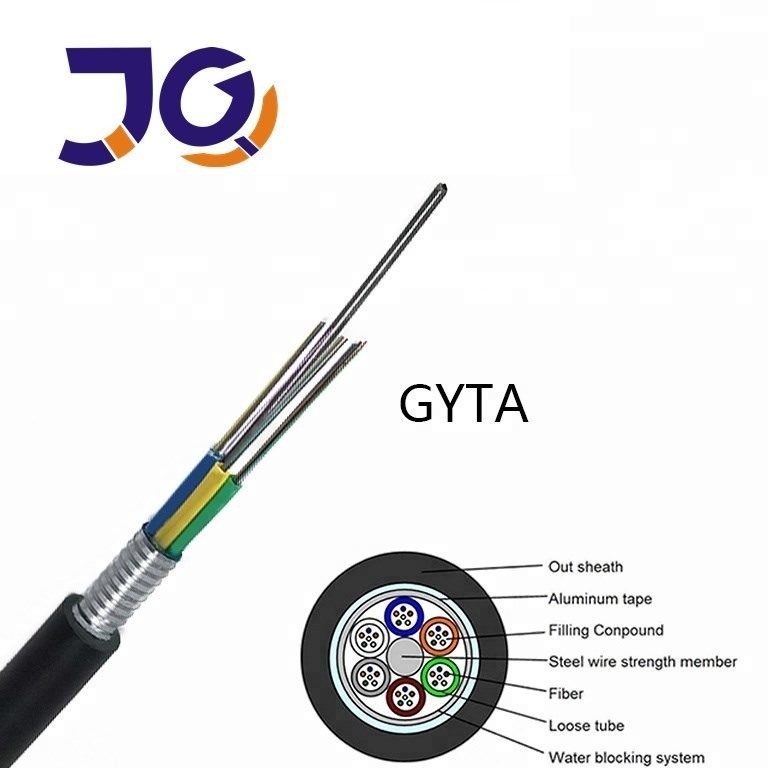 GYTA Armored Optical Fiber Cable 2 144 Cores Stranded Loose Tube Direct Burial Duct
