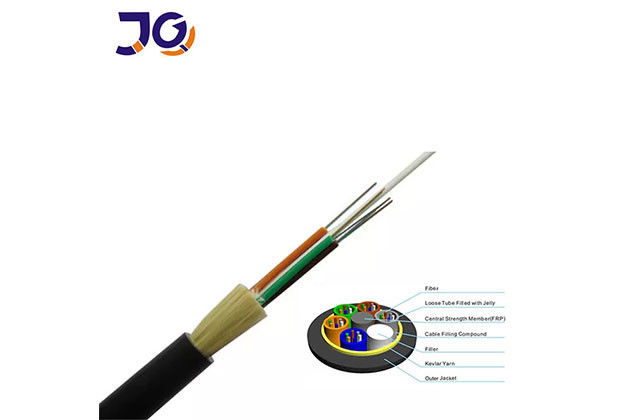 Single Sheath G652D Span 100m Overhead Optical Fiber Cable