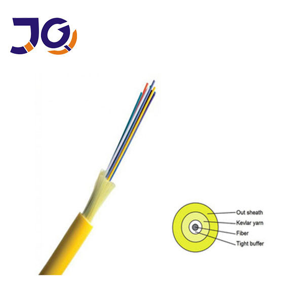 2KM LSZH Tight Buffer  12 Core Indoor Fiber Optic Cable
