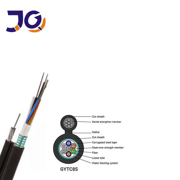 Self Supporting Figure 8 Armored Fiber Optic Cable GYTC8S