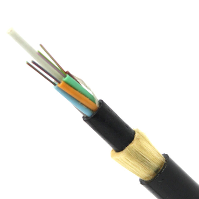 high voltage  ADSS 100m Span Double Sheath Cable Single Jacket