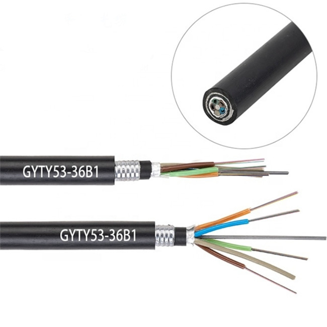 GYTA53 Indoor Fiber Optic Cable Self - Supporting Overhead 12 / 24 / 48 Core