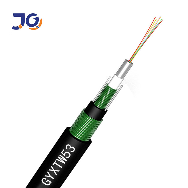 Customized Outdoor Fiber Optic Cable SM G652D Steel Wire Strength Member Armored GYXTW53
