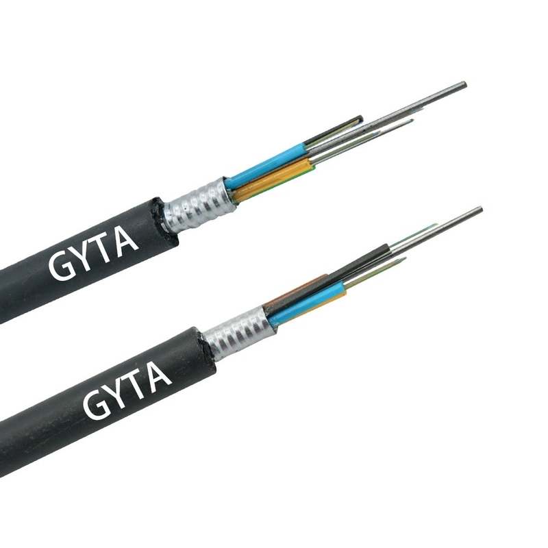 Outdoor 12 24 48 96 144 Core G652D Singlemode Armoured Fibre Cable Duct Underground GYTS GYTA GYTA53 Fiber Optic Cable