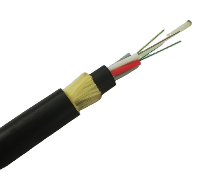 ADSS Self - Supporting All Dielectric Fiber Optic Cable 8 12 24 48  Cores Span 100m 200m