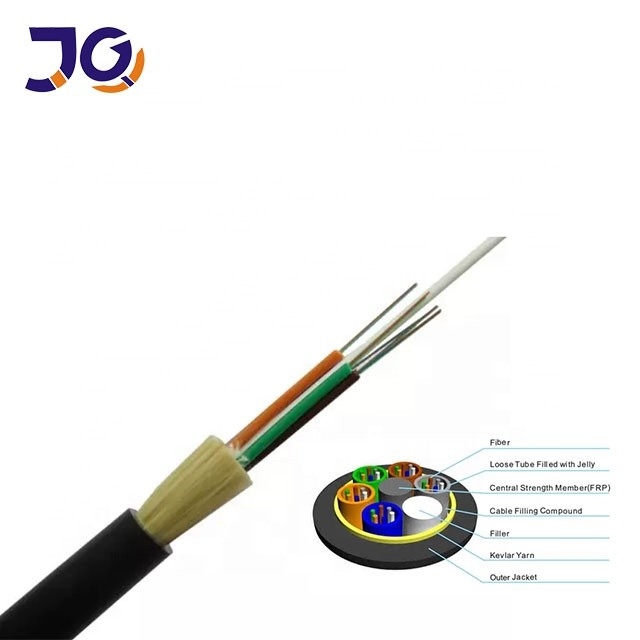 Aramid Yarn Fiber ADSS Cable Span 120m G652D 48 Core