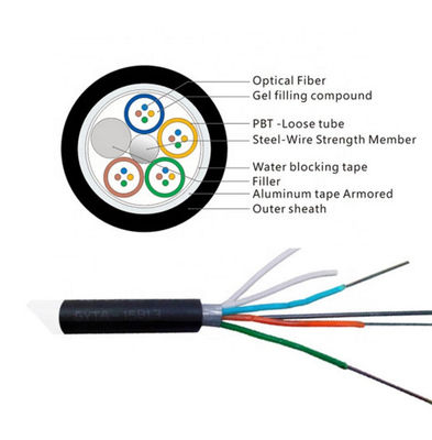 Armoured Outdoor Fibre Optic Cable 2-288 Cores Duct Optical Fibre Cable