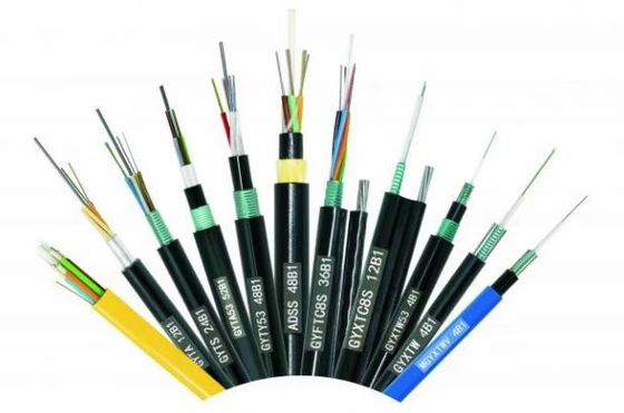 Outdoor aerial overhead G652d fibra optica single mode adss span50 tkf 12 24 48 72 96 144 288 core fiber optic cable