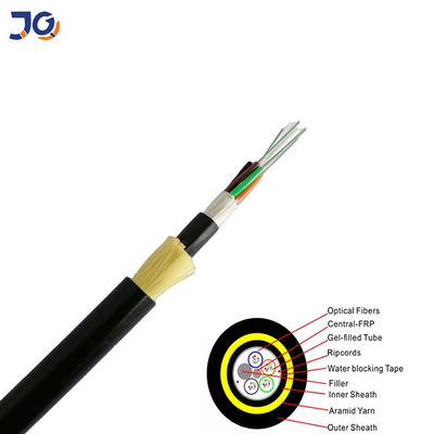 Adss Single Mode Aerial Fiber Optic Cable 6 8 12 24 48 Core Cable Adss G652D G657A1 Outdoor Optica Fiber Cables