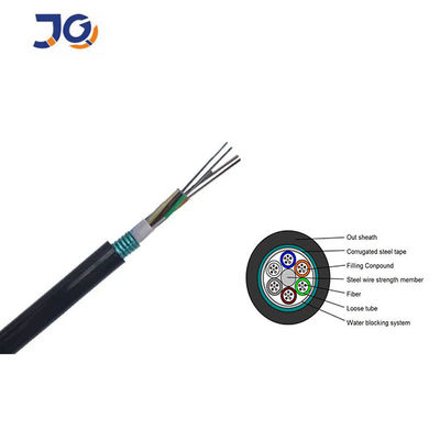 Outdoor Single Mode GYTS Armored Direct Burial Fiber Optic Cable 12/24/48/96 Core