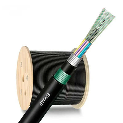 24 Core GYTA53 Double Armored Sheath Outdoor Single Mode Armored Fiber Optic Cable For Direct Burial