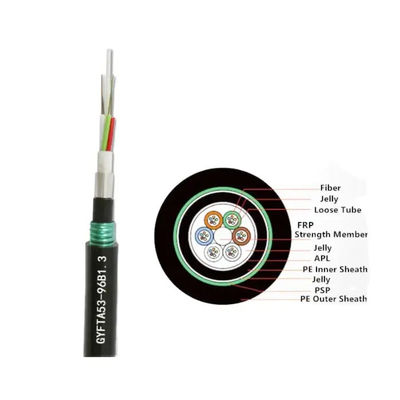 outdoor stranded single mode Aluminum Tape Armored Fiber Optic Cable GYFTA
