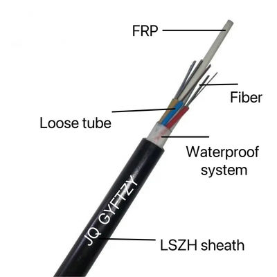 FRP Strength Member LSZH Sheath Fiber Optic Cable GYFTZY stranded loose tube outdoor fiber optic cable