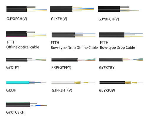 GJYXCH Ftth Fiber Cable G652D G652A Optic Cable Self-supporting LSZH Fiber Drop Cable