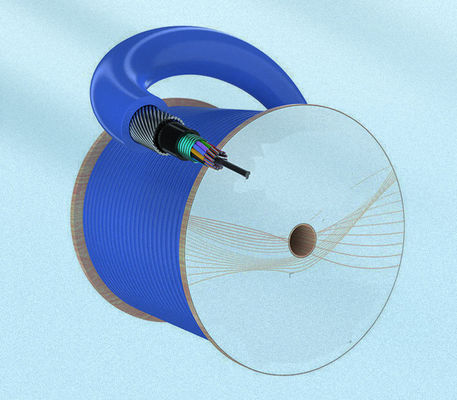 Factory LSZH MGTSV33 Steel Wire Armored Mining Optical Fibre Cable Flame Retardant G652D Blue Optical Cables For mines