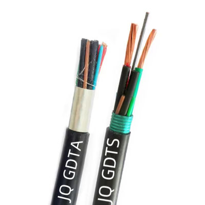 48 Core Armored Photoelectric Hybrid Fiber Optic Cable GDTA GDTS With 2x2mm Power Wires