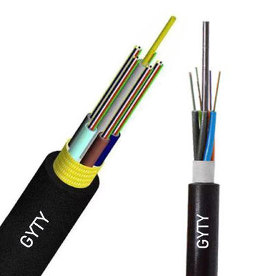 Outdoor GYTY GYTY53 Single Mode Multi-Mode 2~144 Core G652d FRP Fiber Optical Cable