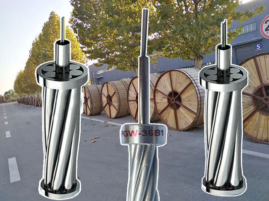 OPGW Fiber Optic Cable Ground Wires Power 4 48 Core Single Mode Aerial Overhead