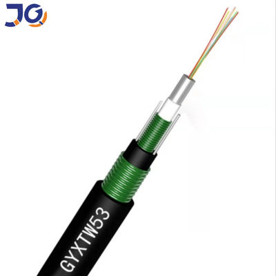 Outdoor Direct Burial 2 4 6 12 24 Core Optical Fiber Cable GYXTW53 SM G.657A1 G652D Armored Fiber Optic Cable Price