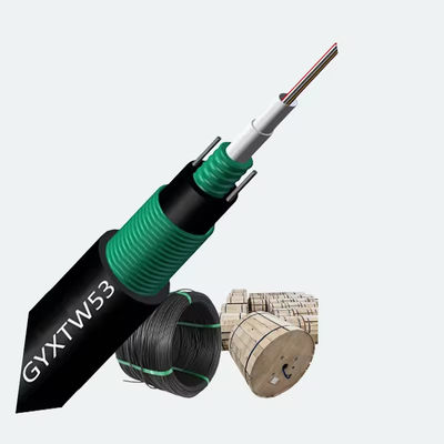 Outdoor Direct Burial 2 4 6 12 24 Core Optical Fiber Cable GYXTW53 SM G.657A1 G652D Armored Fiber Optic Cable Price