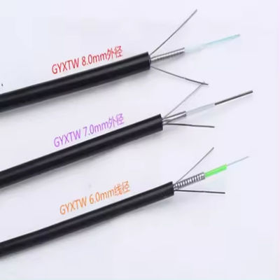 GYXTW Uni-tube Armored Overhead Fibre Optical Cable 2 4 6 8 12 24 Core Fiber Optic Cable