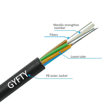 144 Core Single Mode G652D GYFTY Non Metal duct outdoor fiber optic cable