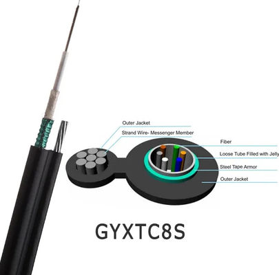 48 Core GYTC8S Self-supporting Aerial Figure 8 Fiber Optic Cable