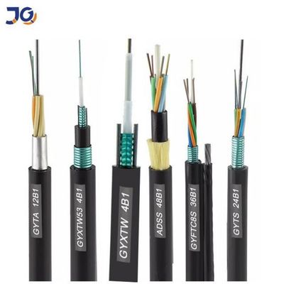 OEM 144 Core Outdoor Optical Fiber Aerial Cable Steel Wire Strand Self Supporting Figure 8 GYTC8S Fiber Optic Cable