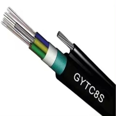 OEM 144 Core Outdoor Optical Fiber Aerial Cable Steel Wire Strand Self Supporting Figure 8 GYTC8S Fiber Optic Cable