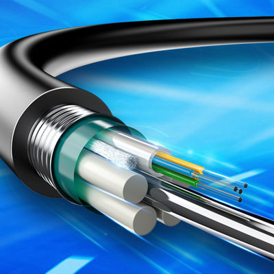 Outdoor 48 Core Single Mode Aerial Duct Armored GYTA Fiber Optic Cable