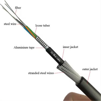 Underwater Fiber Optic 4-144 Core Submarine Cable Single Mode Direct Buried GYTA33 Multimode Compression Resistant Cable