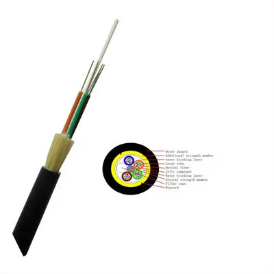 ADSS  All Dielectric 48 Core Self Supporting Aerial Fibre Outdoor Cable Single Jacket Span 100m 200m