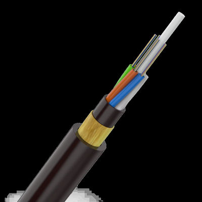 Aerial ADSS G652D G657A1 G657A2 144 Core Single Mode Outdoor Fiber Optic Cables With Aramid Yarn 100m 200m Span