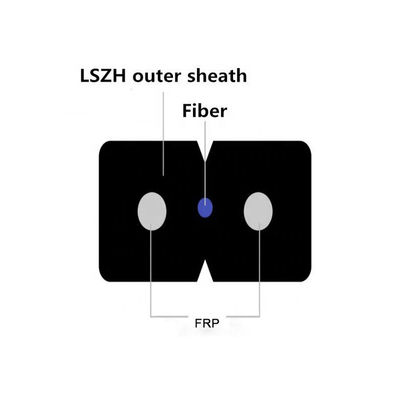 FTTH Drop Cable 1 Core G657A1 LSZH Indoor Drop Cable GJXFH-1B6