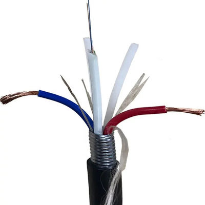 4 Cores Composite OPLC Hybrid Fiber Optic Cable With Copper Conductor