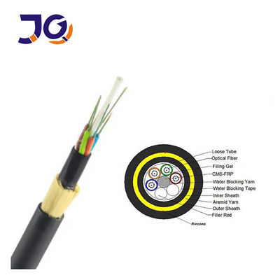 Outdoor Aerial Double Jacket ADSS Fiber Optic Cable 24 96 Core HDPE Non Metal
