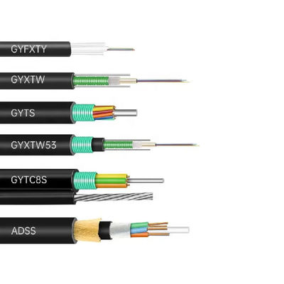 China Cable Supplier ADSS Single Jacket 48 Core Single Or Multi Mode FRP 1.5mm 100m Span Length Fiber Optic Cable