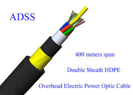 ADSS Fiber Optic Cable All Dielectric Self Supporting Non Metal aerial Installation