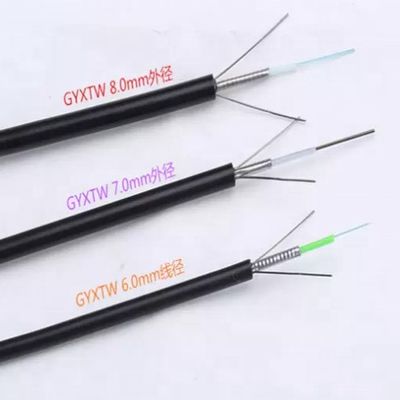 GYXTW Aerial Optical Cable 24 Core Steel Wires Messenger Fiber Optic Cable HDPE Sheath