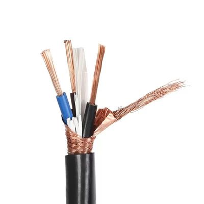 Outdoor Hybrid Fiber PVC LSZH RVVP Cable with 2/3/4/5/6 Cores Cat6 FTP Spiral Shielded Pure Copper Control Signal Cable