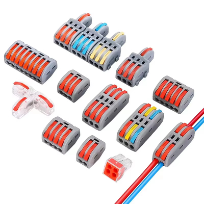 LED Lighting Wire Connector Quick 1-in-2-out Terminal Block 2-in-4-out Wire Splitter 3-in-6-out Terminal Box for Outdoor