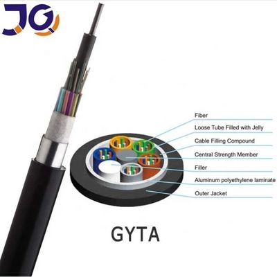 Outdoor GYTA Single Mode G652D Fiber Optic Cable 12 24 Core for Duct and Aerial Installation