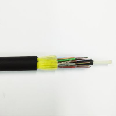 Single Jacket ADSS Optical Aerial Fiber Cable Single Mode Aramid Yarn Strength